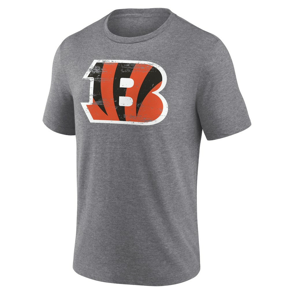 Cincinnati Bengals Heritage Custom Name & Number Tri-Blend T-Shirt Gray - NFL