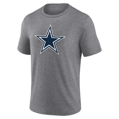 Dallas Cowboys Heritage Custom Name & Number Tri-Blend T-Shirt Gray - NFL
