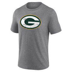 Green Bay Packers Heritage Custom Name & Number Tri-Blend T-Shirt Gray - NFL