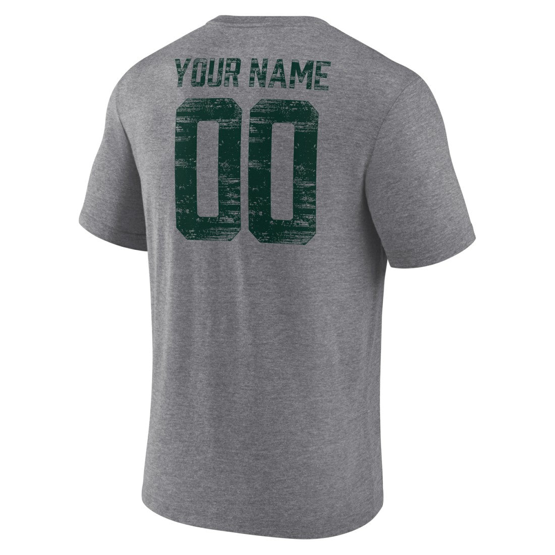 Green Bay Packers Heritage Custom Name & Number Tri-Blend T-Shirt Gray - NFL