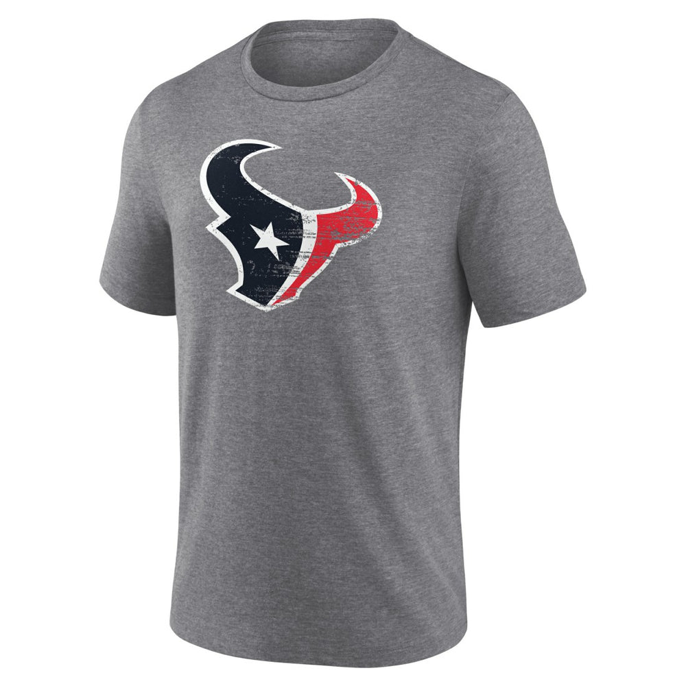 Houston Texans Heritage Custom Name & Number Tri-Blend T-Shirt Gray - NFL