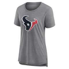 Houston Texans Women's Heritage Custom Name & Number Tri-Blend T-Shirt Gray - NFL