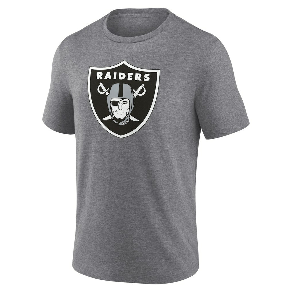 Las Vegas Raiders Heritage Custom Name & Number Tri-Blend T-Shirt Gray - NFL
