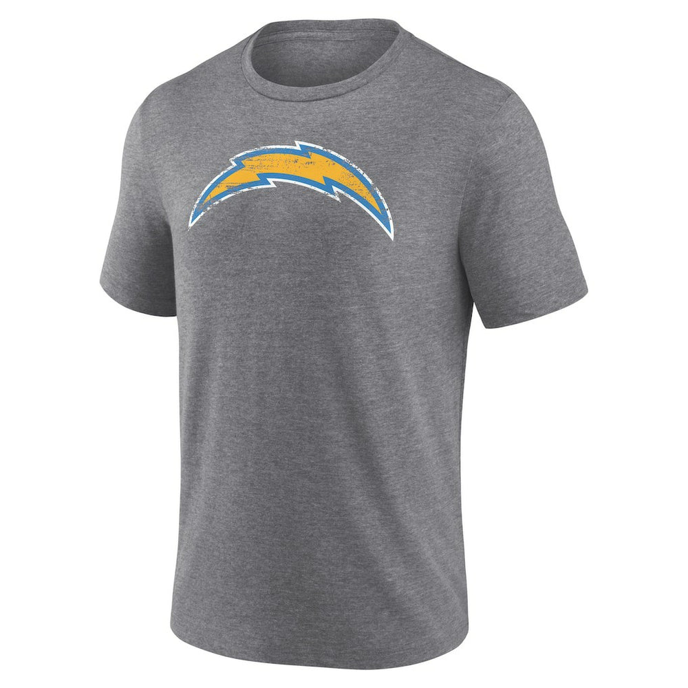 Los Angeles Chargers Heritage Custom Name & Number Tri-Blend T-Shirt Gray - NFL