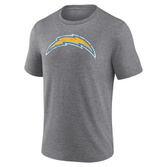 Los Angeles Chargers Heritage Custom Name & Number Tri-Blend T-Shirt Gray - NFL
