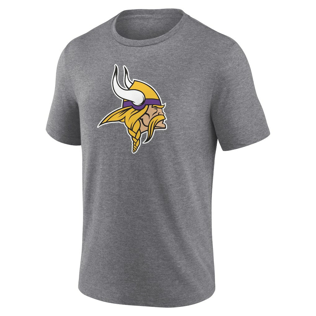 Minnesota Vikings Heritage Custom Name & Number Tri-Blend T-Shirt Gray - NFL