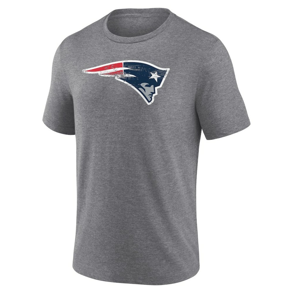 New England Patriots Heritage Custom Name & Number Tri-Blend T-Shirt Gray - NFL