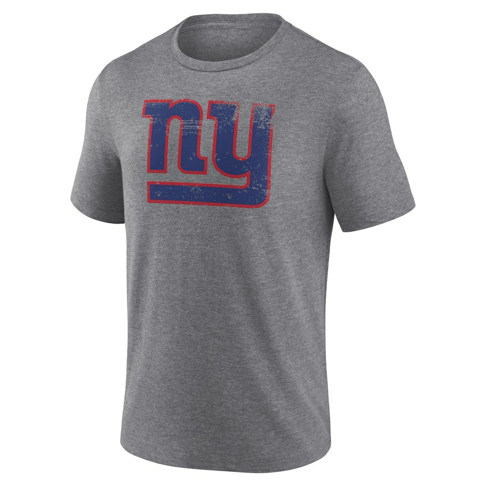 New York Giants Heritage Custom Name & Number Tri-Blend T-Shirt Gray - NFL