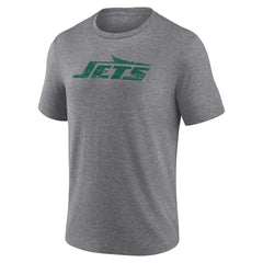 New York Jets Heritage Custom Name & Number Tri-Blend T-Shirt Gray - NFL