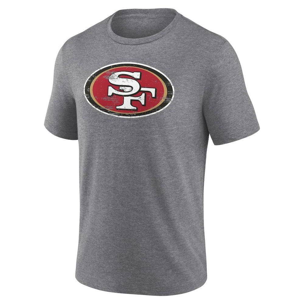 San Francisco 49ers Heritage Custom Name & Number Tri-Blend T-Shirt Gray - NFL