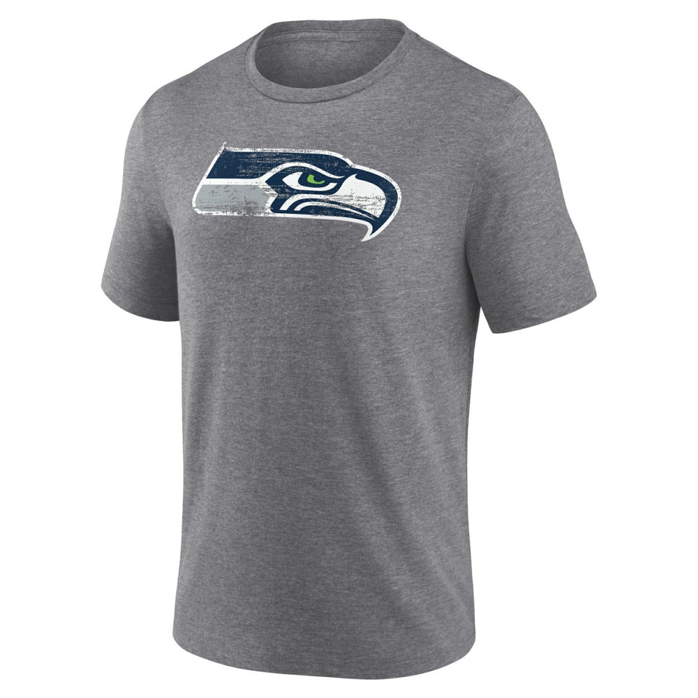 Seattle Seahawks Heritage Custom Name & Number Tri-Blend T-Shirt Gray - NFL