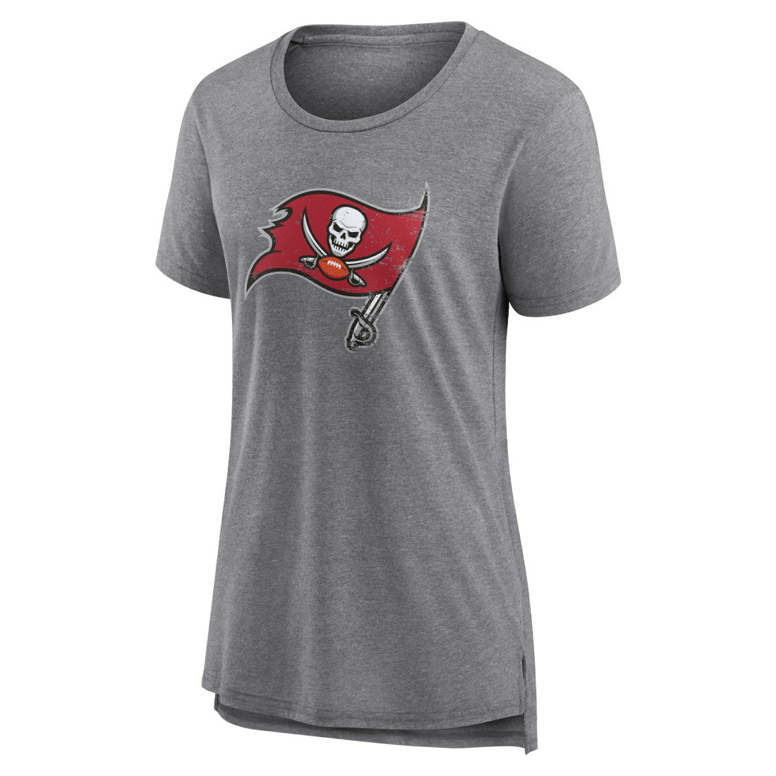 Tampa Bay Buccaneers Women's Heritage Custom Name & Number Tri-Blend T-Shirt Gray - NFL