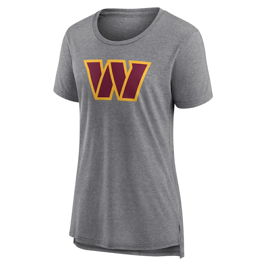Washington Commanders Women's Heritage Custom Name & Number Tri-Blend T-Shirt Gray - NFL