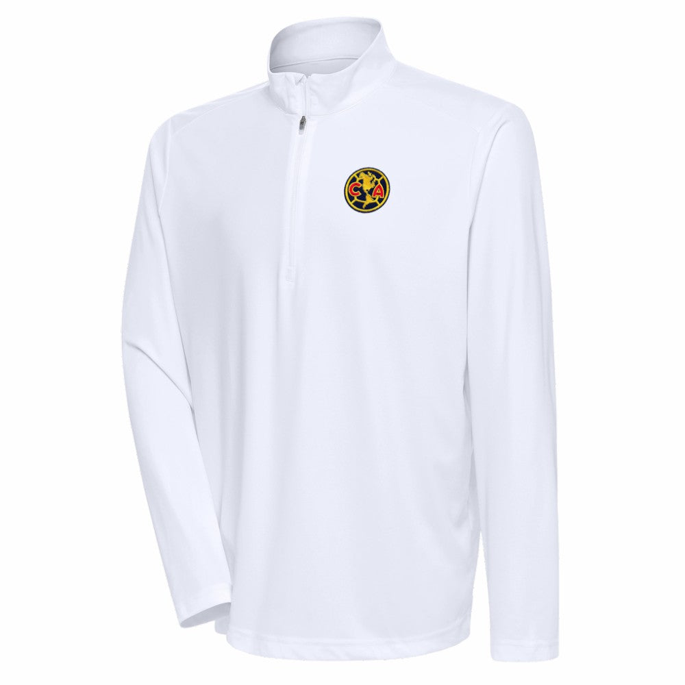 Club America Antigua Statement Quarter-Zip Pullover - White
