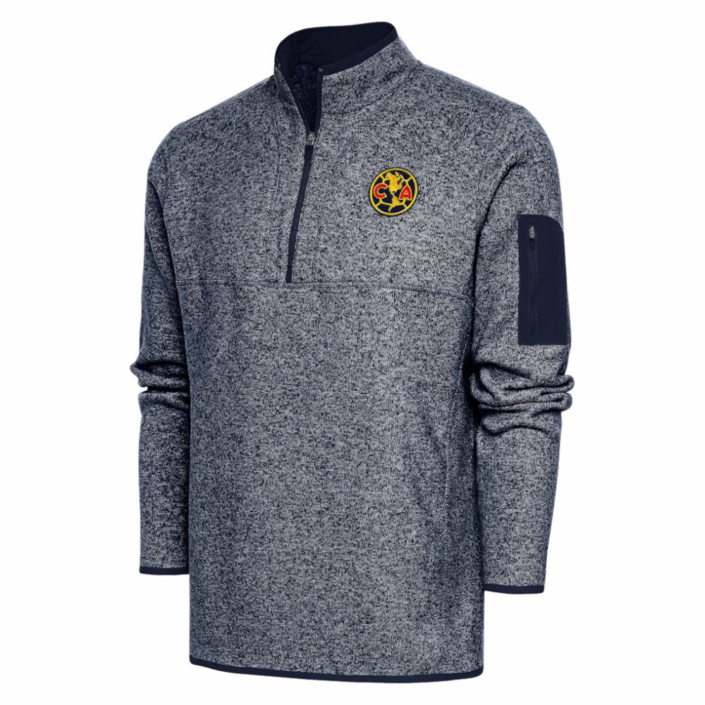Club America Antigua Elevate Quarter-Zip Pullover - Heather Navy