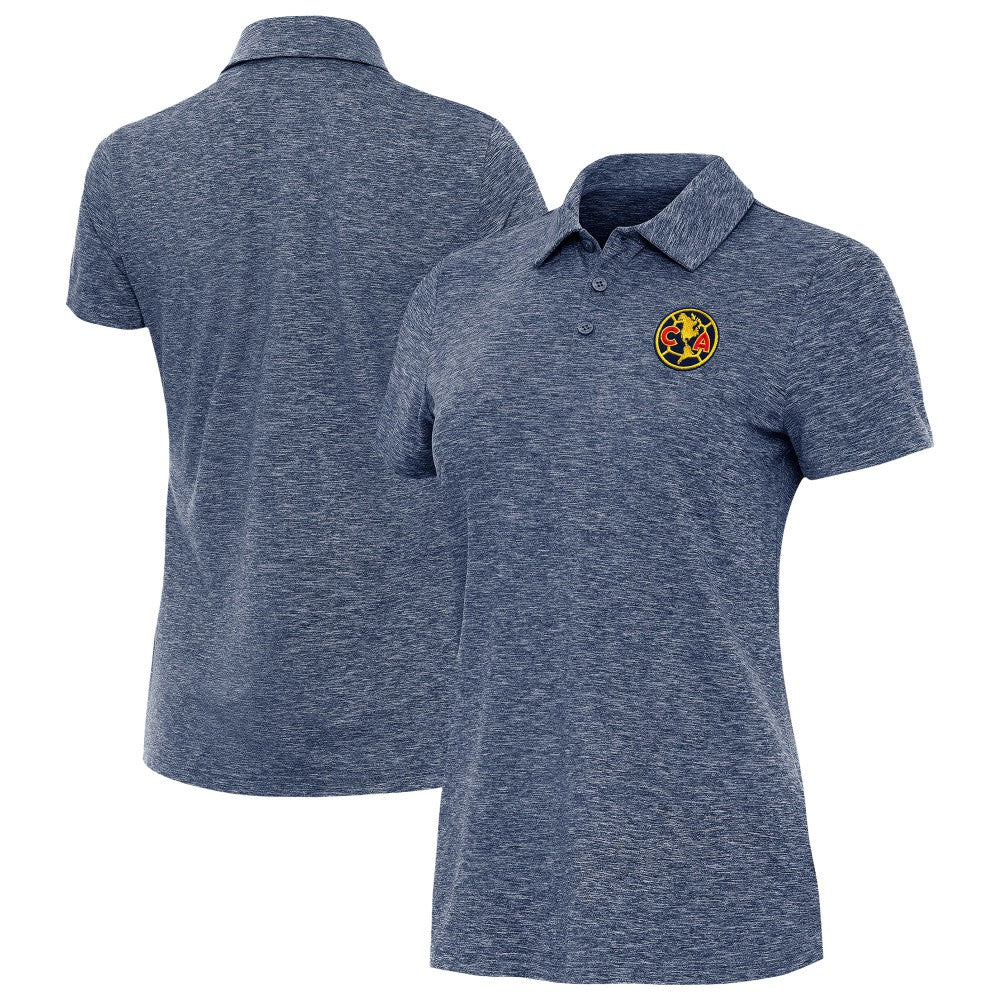 Club America Antigua Women's Triple Shot Polo - Heather Navy