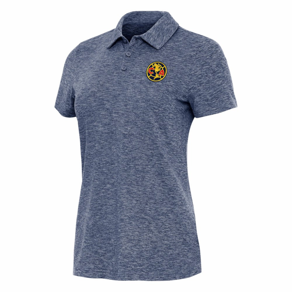 Club America Antigua Women's Triple Shot Polo - Heather Navy