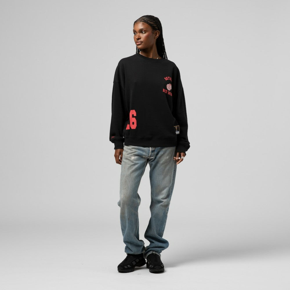 Detroit Red Wings - Mitchell & Ness Women's Vintage Crewneck Sweatshirt Black