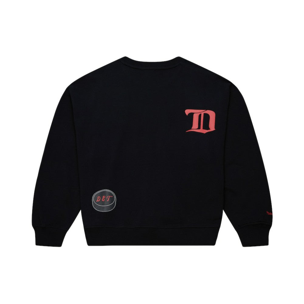 Detroit Red Wings - Mitchell & Ness Women's Vintage Crewneck Sweatshirt Black