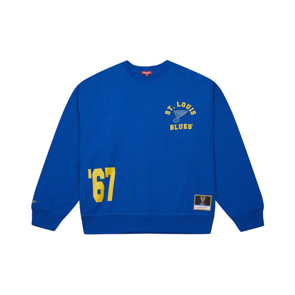 St. Louis Blues - Mitchell & Ness Women's Vintage Crewneck Sweatshirt Blue