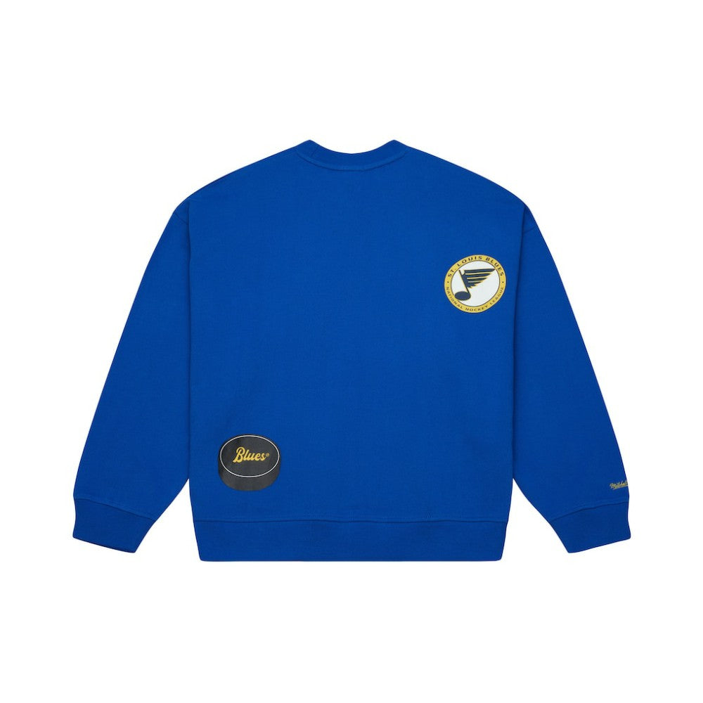 St. Louis Blues - Mitchell & Ness Women's Vintage Crewneck Sweatshirt Blue