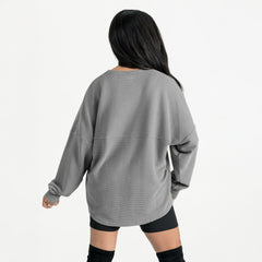 New Orleans Saints Gameday Couture Women's Oversized Sweet Victory Corded Sweatshirt Gray - NFL