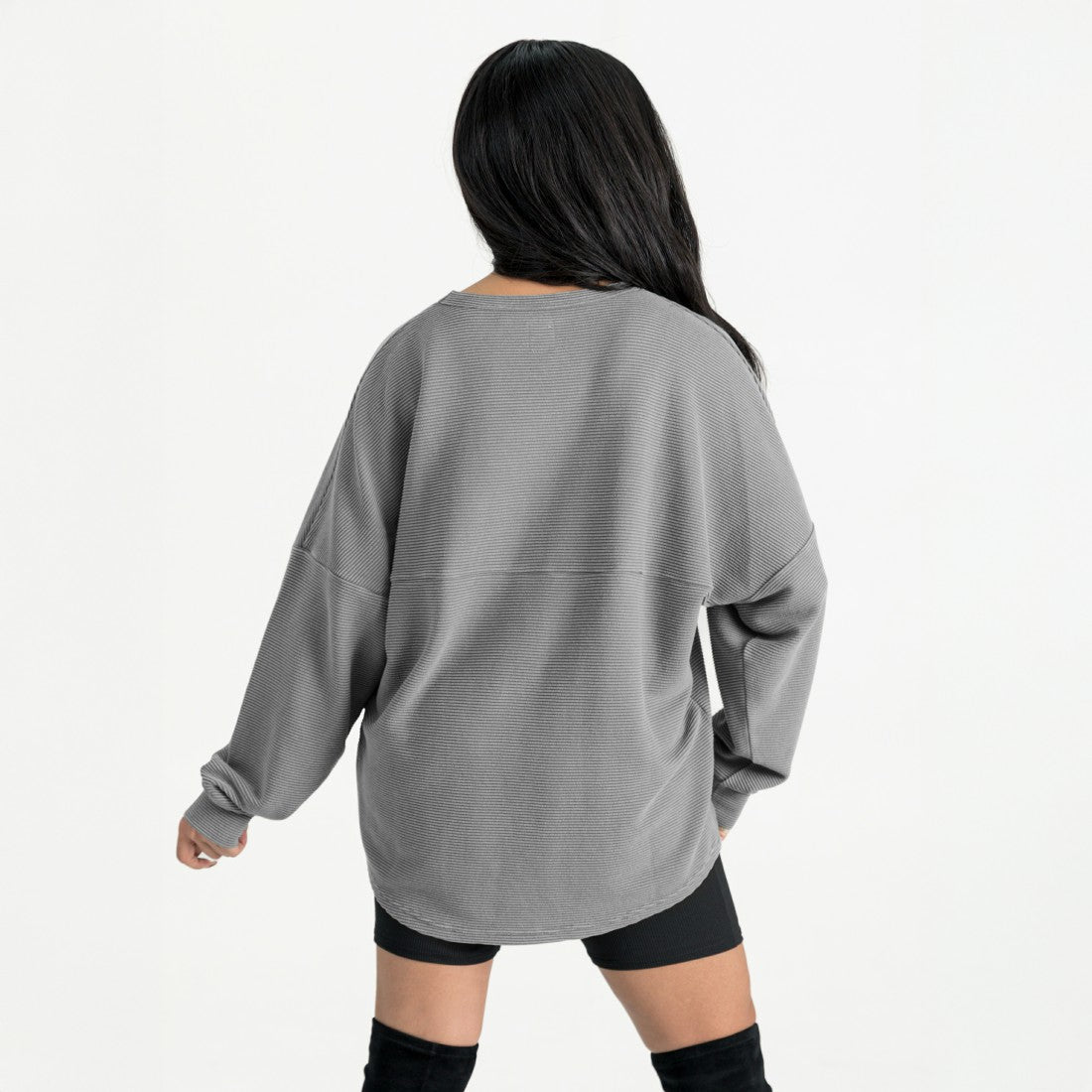 Green Bay Packers Gameday Couture Women's Oversized Sweet Victory Corded Sweatshirt Gray - NFL
