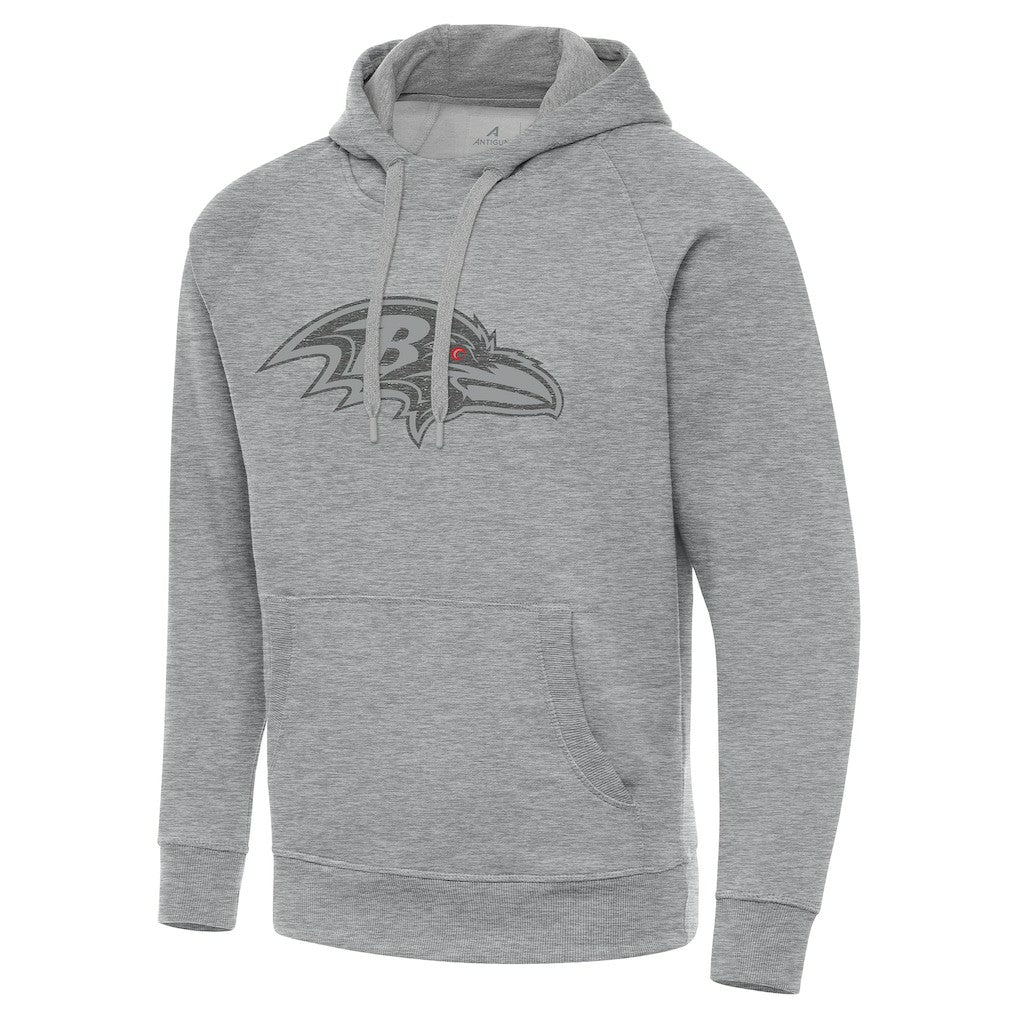 Baltimore Ravens Antigua Victory Hoodie Heather Gray - NFL