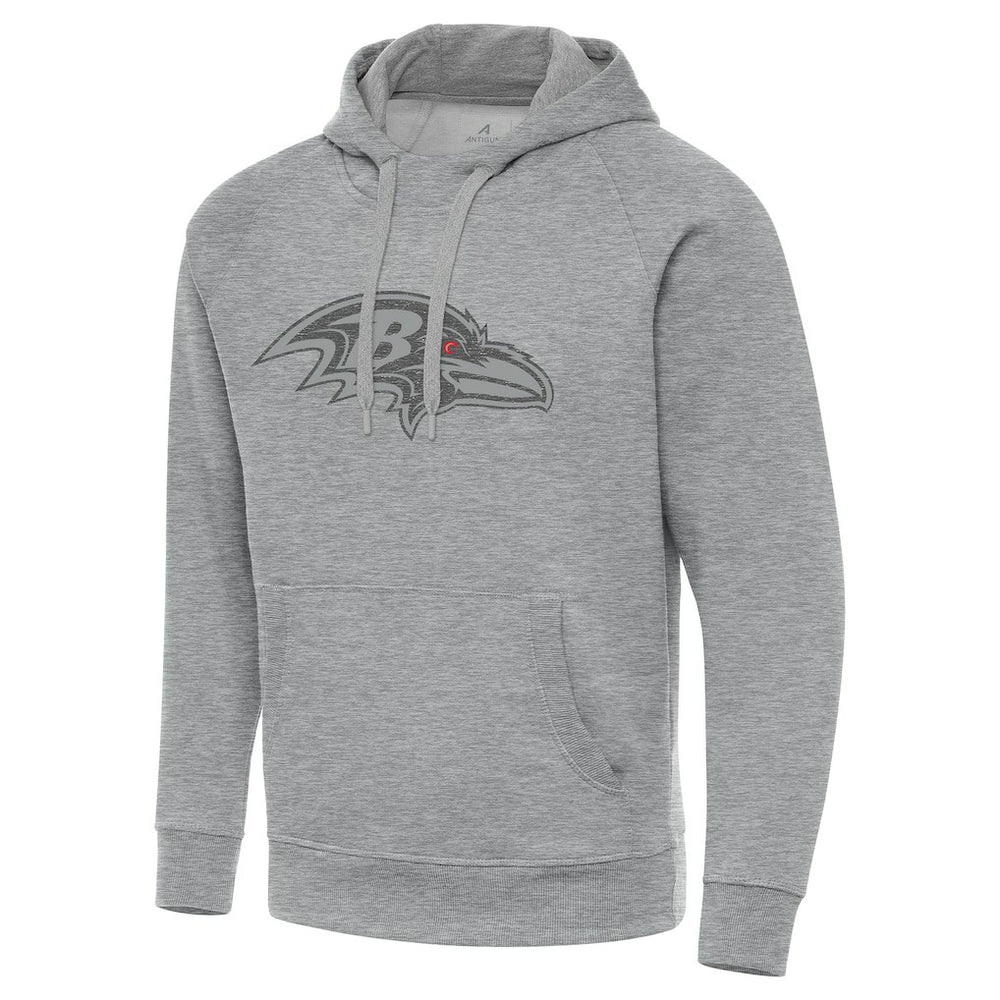 Baltimore Ravens Antigua Victory Hoodie Heather Gray - NFL
