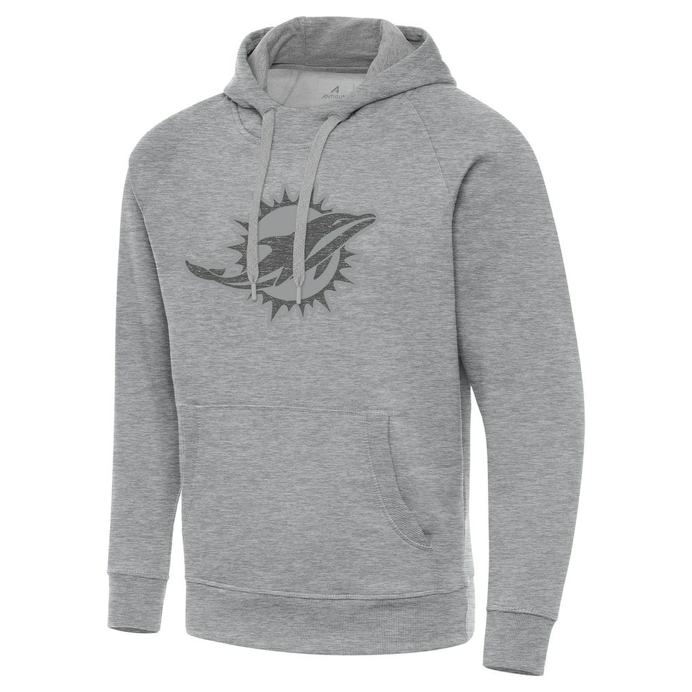 Miami Dolphins Antigua Victory Hoodie Heather Gray - NFL