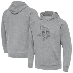Minnesota Vikings Antigua Victory Hoodie Heather Gray - NFL