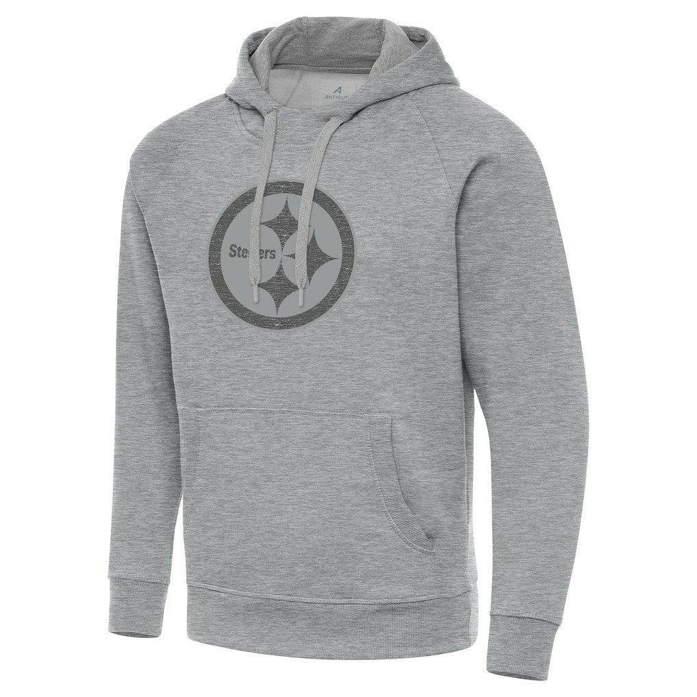 Pittsburgh Steelers Antigua Victory Hoodie Heather Gray - NFL