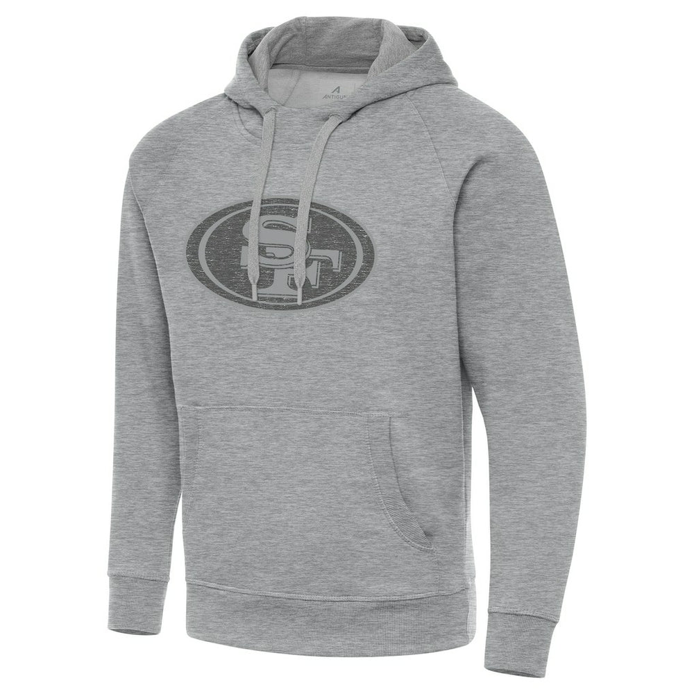 San Francisco 49ers Antigua Victory Hoodie Heather Gray - NFL