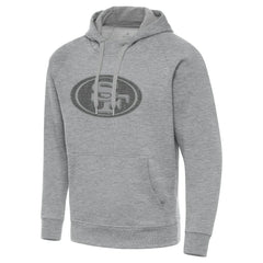 San Francisco 49ers Antigua Victory Hoodie Heather Gray - NFL