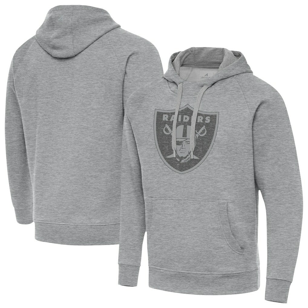 Las Vegas Raiders Antigua Victory Hoodie Heather Gray - NFL