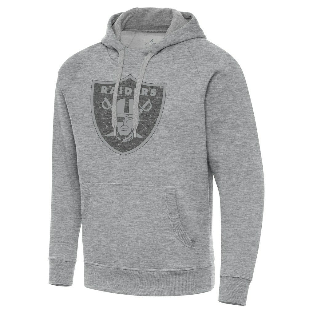Las Vegas Raiders Antigua Victory Hoodie Heather Gray - NFL