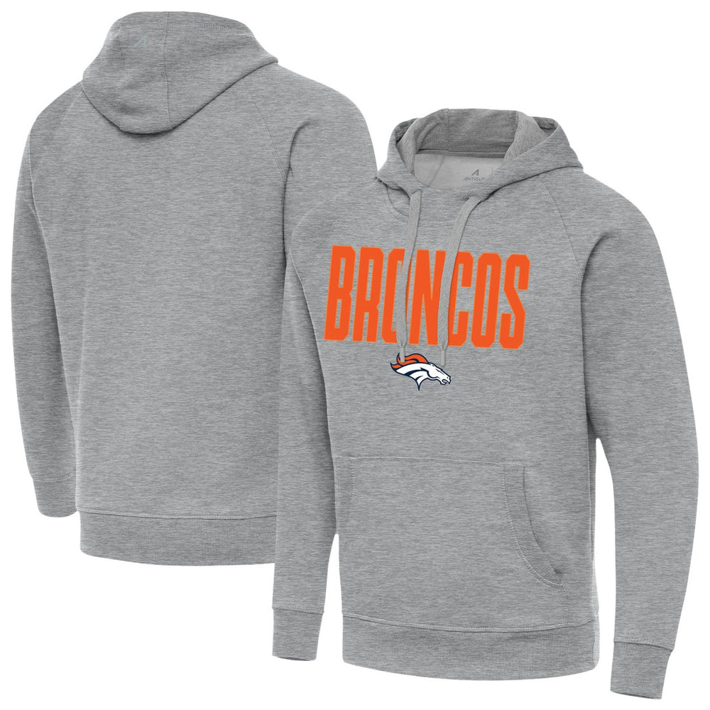 Denver Broncos Antigua Victory Hoodie Heather Gray - NFL
