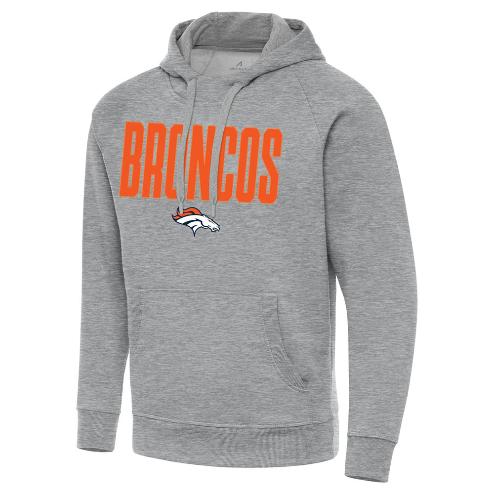 Denver Broncos Antigua Victory Hoodie Heather Gray - NFL
