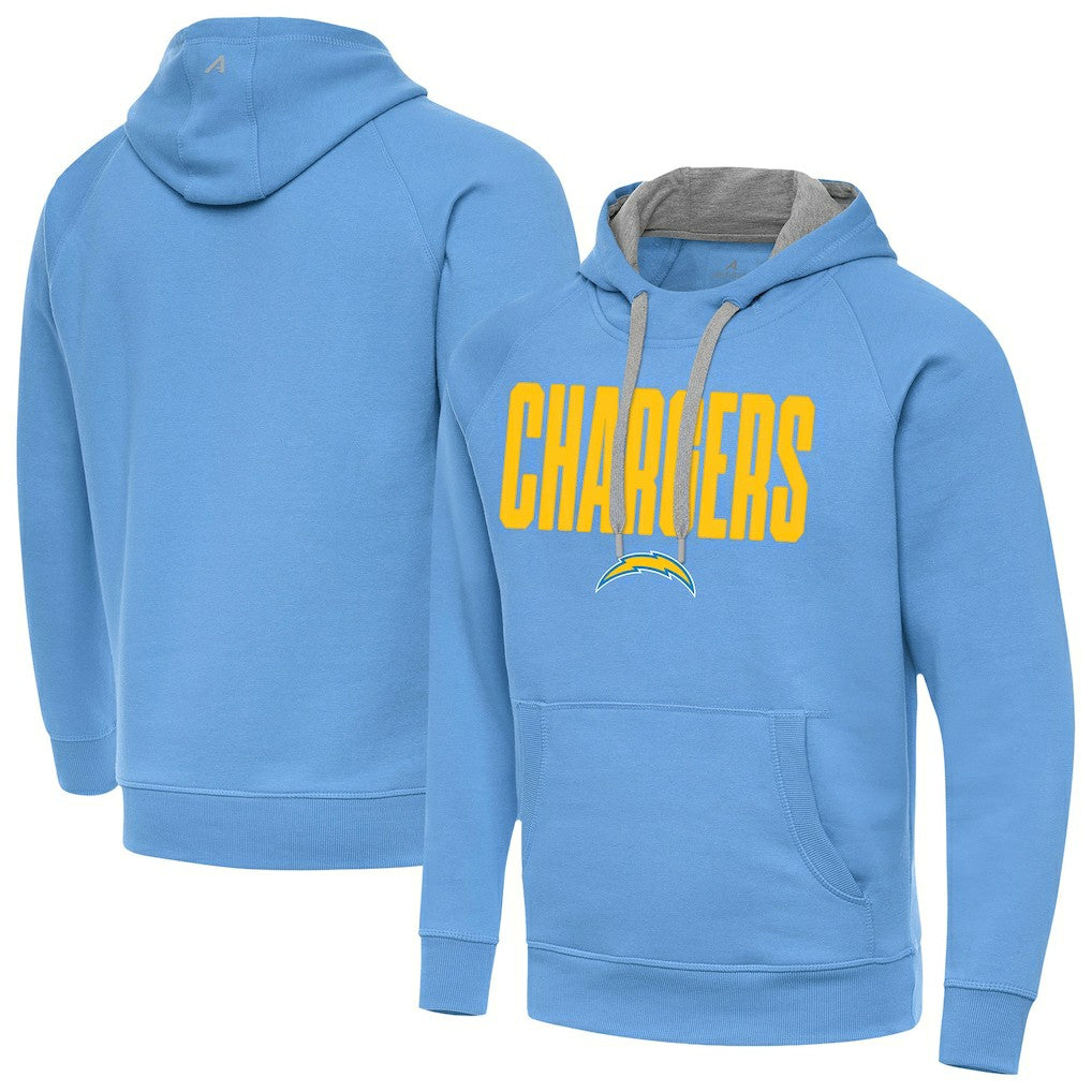 Los Angeles Chargers Antigua Victory Hoodie Powder Blue - NFL