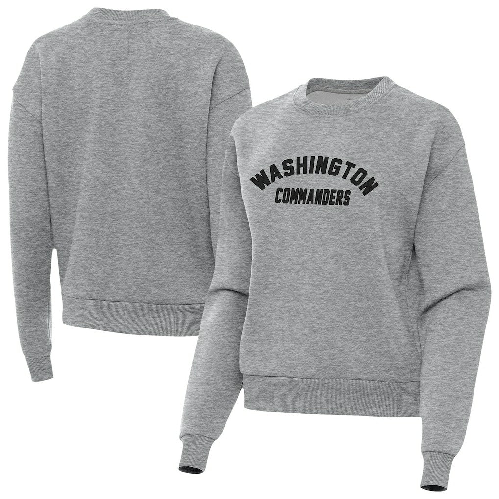 Washington Commanders Antigua Women's Victory Sweatshirt Heather Gray - NFL