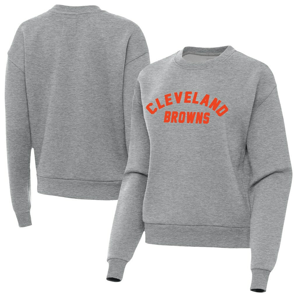 Cleveland Browns Antigua Women's Victory Sweatshirt Heather Gray - NFL
