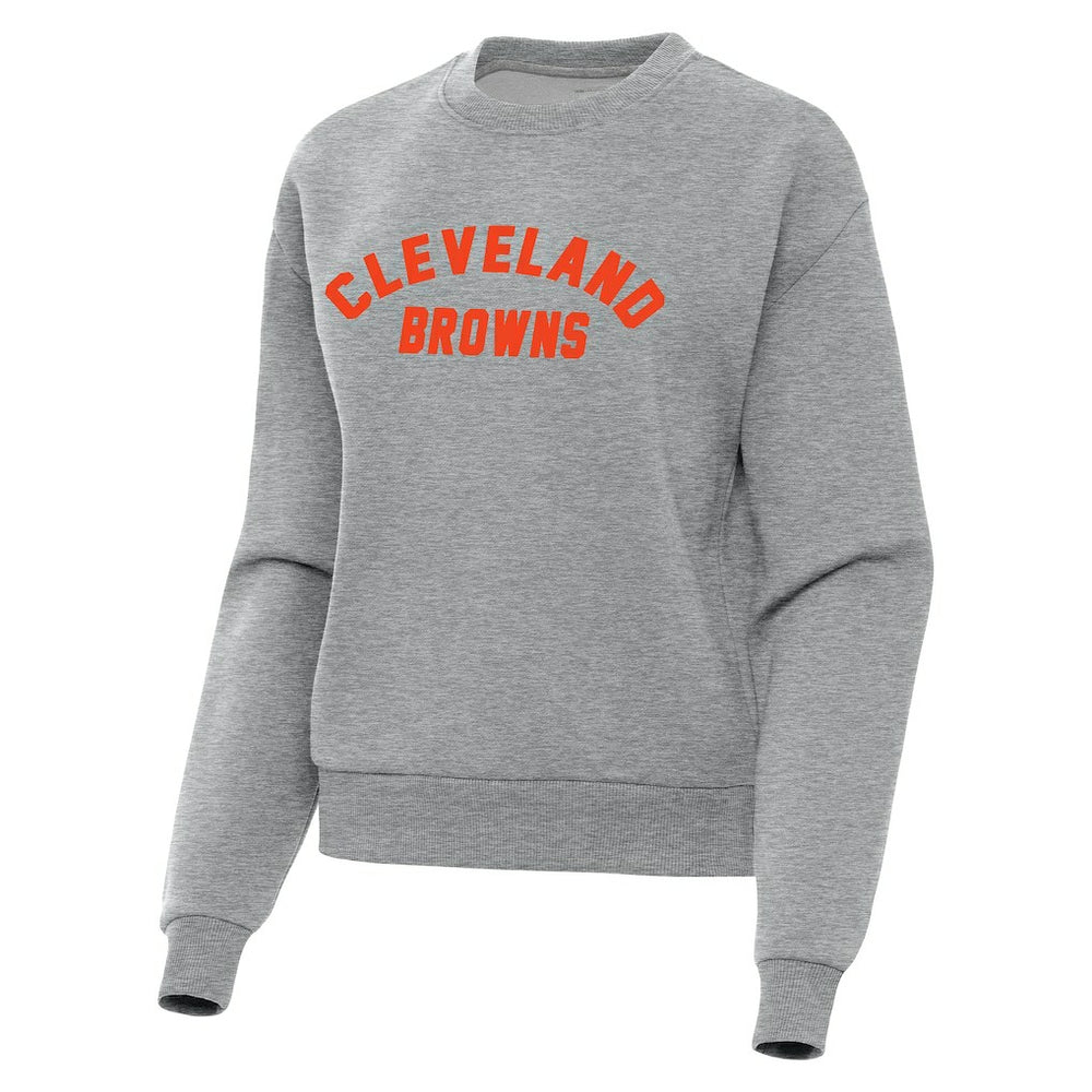 Cleveland Browns Antigua Women's Victory Sweatshirt Heather Gray - NFL