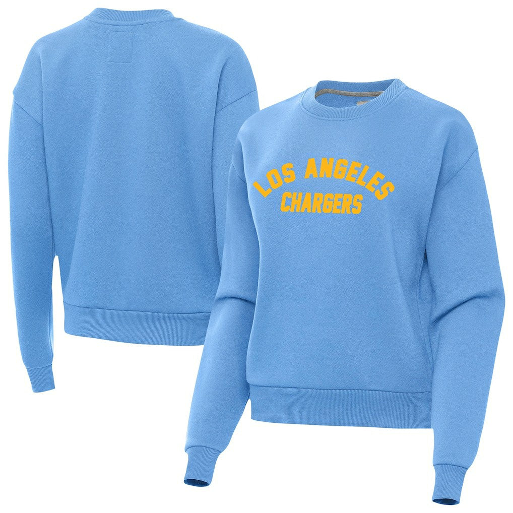 Los Angeles Chargers Antigua Women's Victory Sweatshirt Powder Blue - NFL