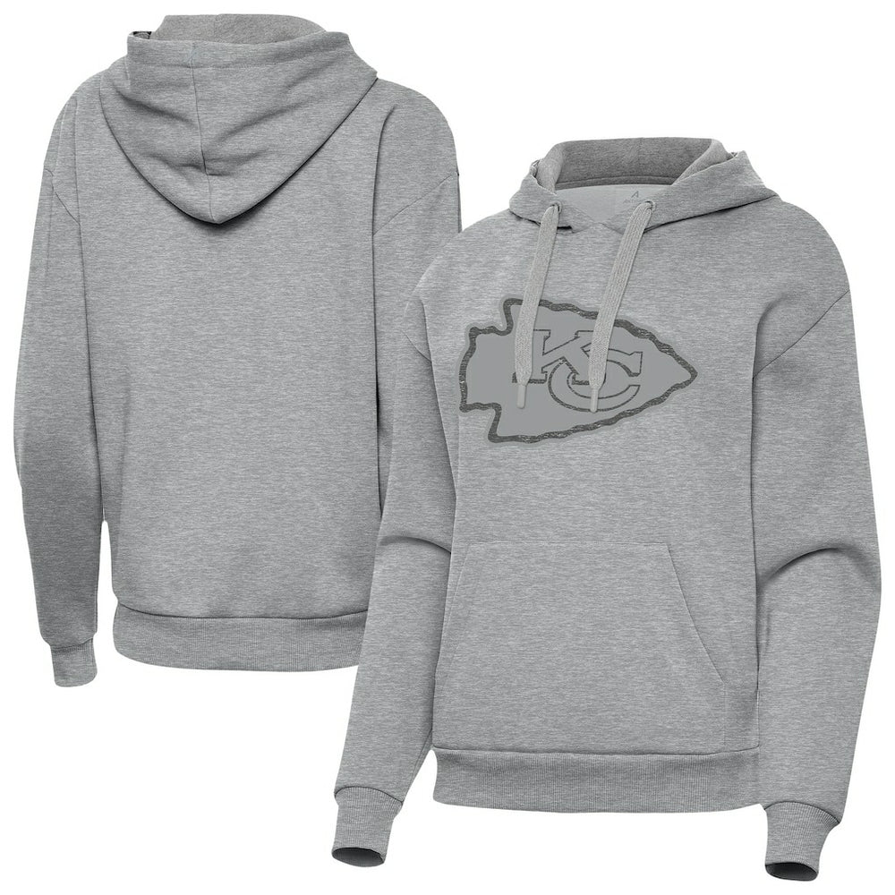 Kansas City Chiefs Antigua Women's Victory Hoodie Heather Gray - NFL