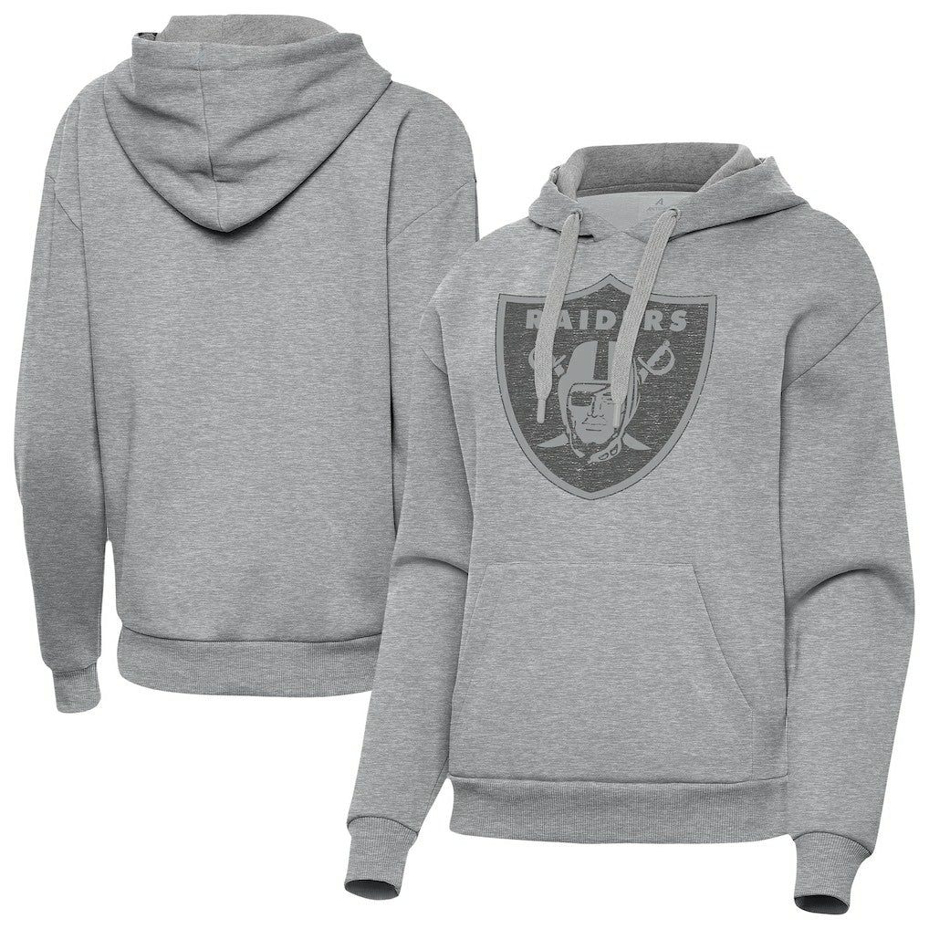 Las Vegas Raiders Antigua Women's Victory Hoodie Heather Gray - NFL