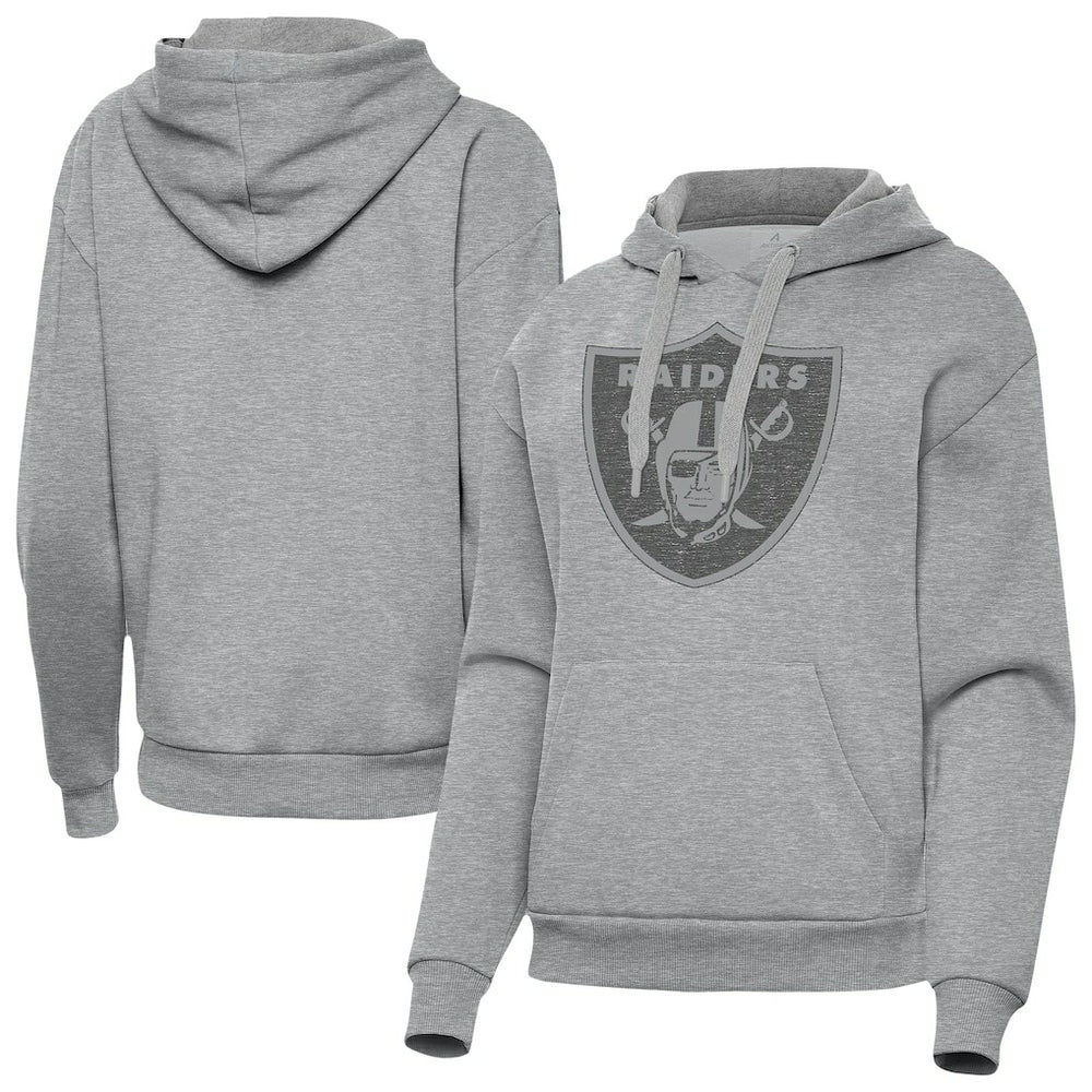 Las Vegas Raiders Antigua Women's Victory Hoodie Heather Gray - NFL
