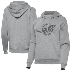 Miami Dolphins Antigua Women's Victory Hoodie Heather Gray - NFL