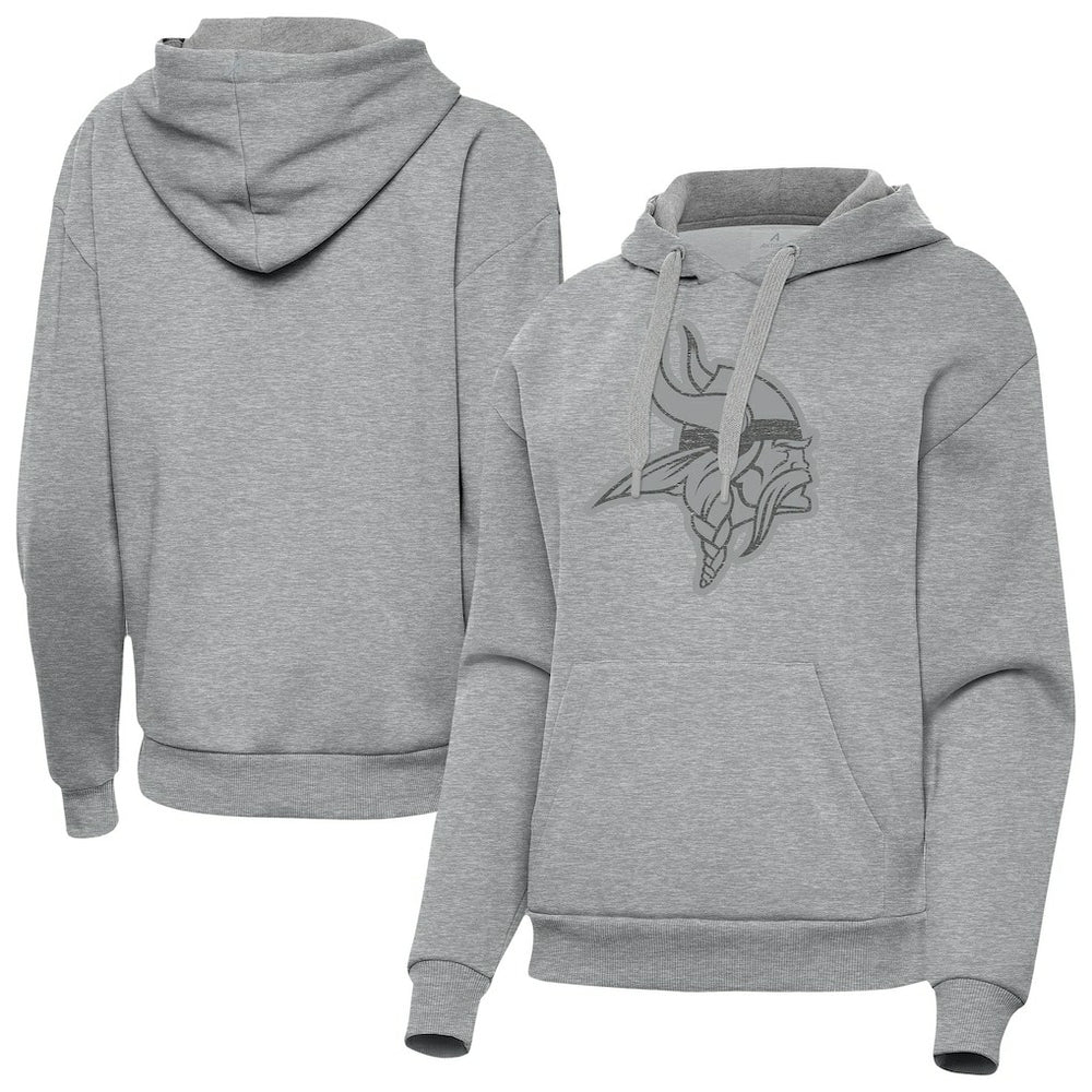 Minnesota Vikings Antigua Women's Victory Hoodie Heather Gray - NFL