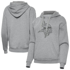 Minnesota Vikings Antigua Women's Victory Hoodie Heather Gray - NFL