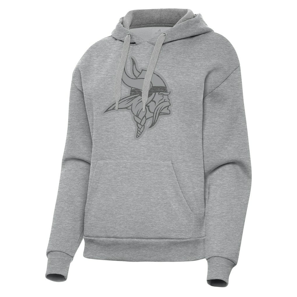 Minnesota Vikings Antigua Women's Victory Hoodie Heather Gray - NFL